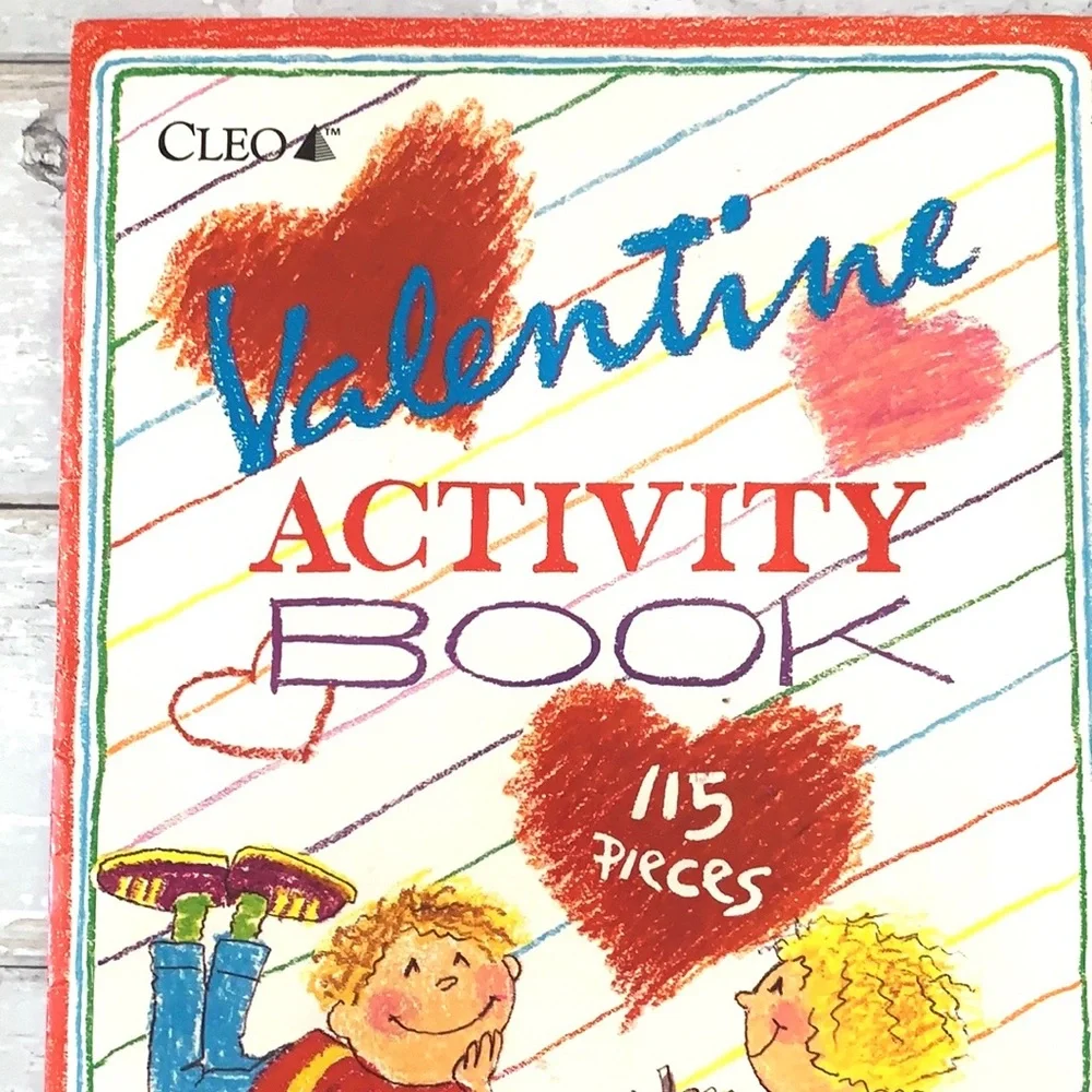 Valentine’s Day Jumbo Giant Activity Book 115 Pieces Games Puzzles Activity Book